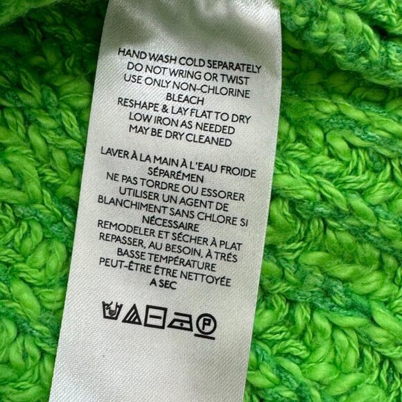 Free People Women's Everyday Cotton Mock Neck Chunky Sweater Green Size Medium - Picture 9 of 11